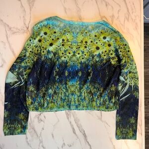 Gaze US - Sunflower long sleeve crop top - Size S